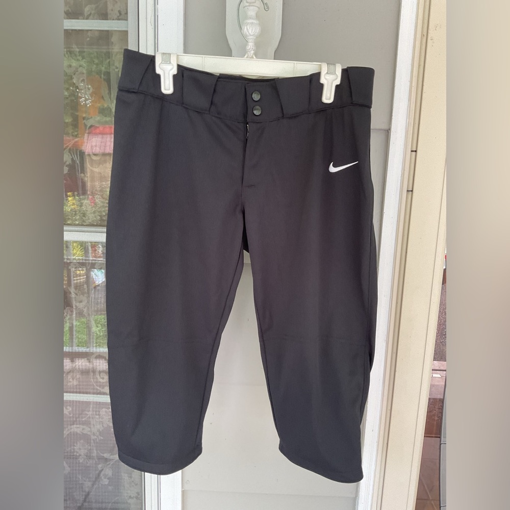 Nike Baseball Pant Women Large Black Vapor Select High Knickers NWOT
